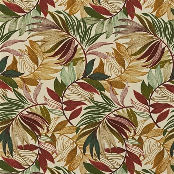 Designer Fabrics A237 54 in. Wide Outdoor Indoor Marine Upholstery Fabric; Red; Green And Gold A237 - main